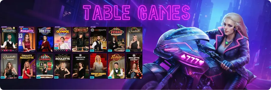 Roby Casino Table Games
